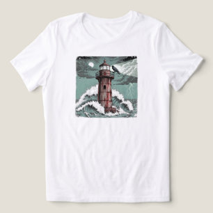 T-shirt En Tri-matière Corbeau noir sur phare rouillé BKANC SEULEMENT