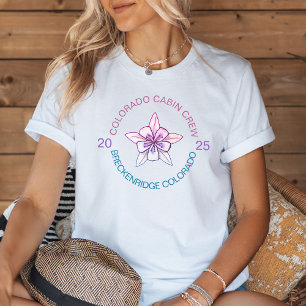 T-shirt En Tri-matière Correspondance de famille de vacances violet et bl