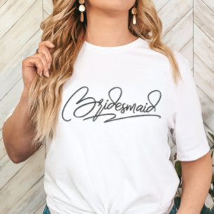 T-shirt En Tri-matière Cortège de Mariage Nom Personnalisé Demoiselle d'H
