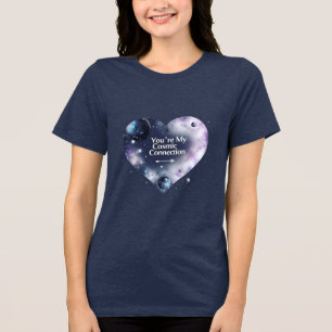 T-shirt En Tri-matière Cosmic Love Femme Tri-Blend – Thème Galaxie 