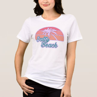 T-shirt En Tri-matière Coucher de soleil sur palmier de plage salée (deva