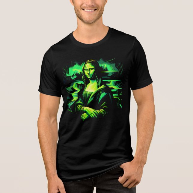 T-shirt En Tri-matière Couleur verte néon Mona Lisa (Recto)