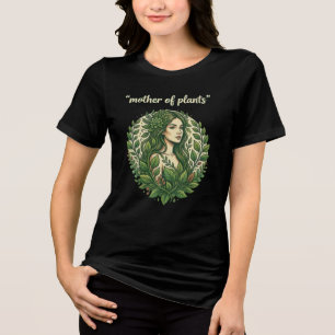 T-shirt En Tri-matière Couronne botanique vintage de la déesse mère des p