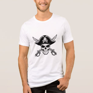 T-shirt En Tri-matière Crâne et sabres