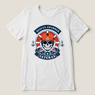 T-shirt En Tri-matière Crâne maritime vétéran nageur de sauvetage