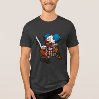 T-shirt En Tri-matière Crazy Clown Halloween Horror Chainsaw Cartoon