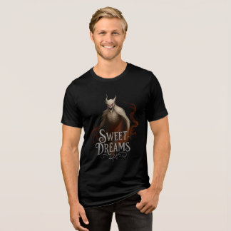 T-shirt En Tri-matière Creepy Demon Ghost with "Sweet Dreams" Text