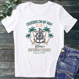 T-shirt En Tri-matière Croisière d'anniversaire 30 ans couleur amusante 2