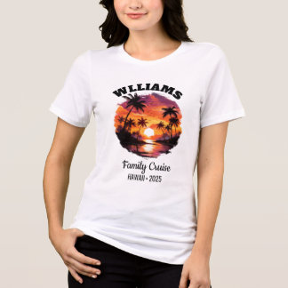 T-shirt En Tri-matière Croisière Retro Sunset Custom Family Customisée