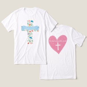 T-shirt En Tri-matière Croix florale John 3:16 Unisex