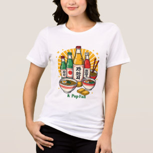 T-shirt En Tri-matière Culture Pop Coréenne Impression Poitrine
