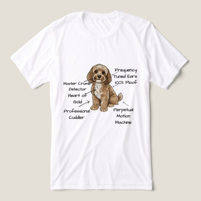 T-shirt En Tri-matière Cute Anatomy of a Cockapoo Dog Lover Gift (Design Recto)