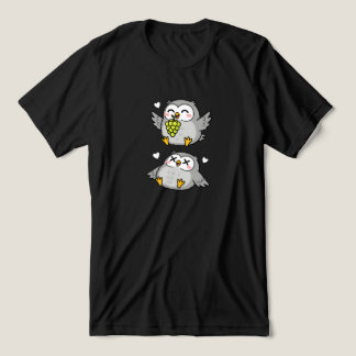 T-shirt En Tri-matière Cute Cartoon Owls Eating Grapes Funny Gray Owl