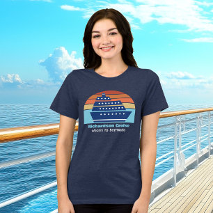 T-shirt En Tri-matière Cute Custom Cruise Ship Sunset Trip Femmes