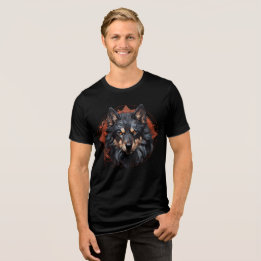 T-shirt En Tri-matière Cyber Tribal Wolf – Dark Tech Spirit Art