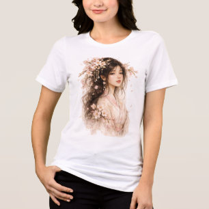 T-shirt En Tri-matière Dame de la Fleur de Cerisier
