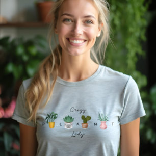 T-shirt En Tri-matière Dame Plante folle Chic Plantes pointillés