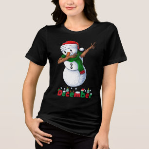 T-shirt En Tri-matière danse étrange snowman