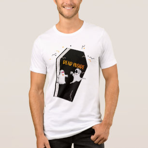 T-shirt En Tri-matière "Dead Inside" Chemise d'Halloween - Thé de café Éf