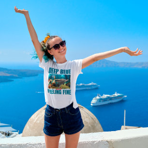T-shirt En Tri-matière Deep Blue et en pleine forme Sirène et Dauphin