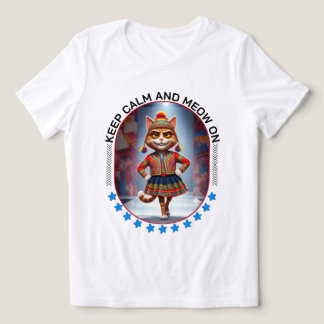T-shirt En Tri-matière défilé de mode de chats drôles