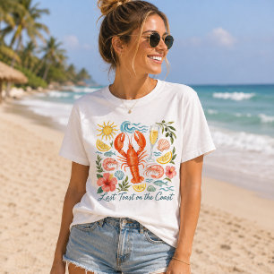 T-shirt En Tri-matière Dernier Toast sur la Côte Lobster Fruits de Mer Aq