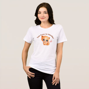 T-shirt En Tri-matière Design adorable de chaton orange