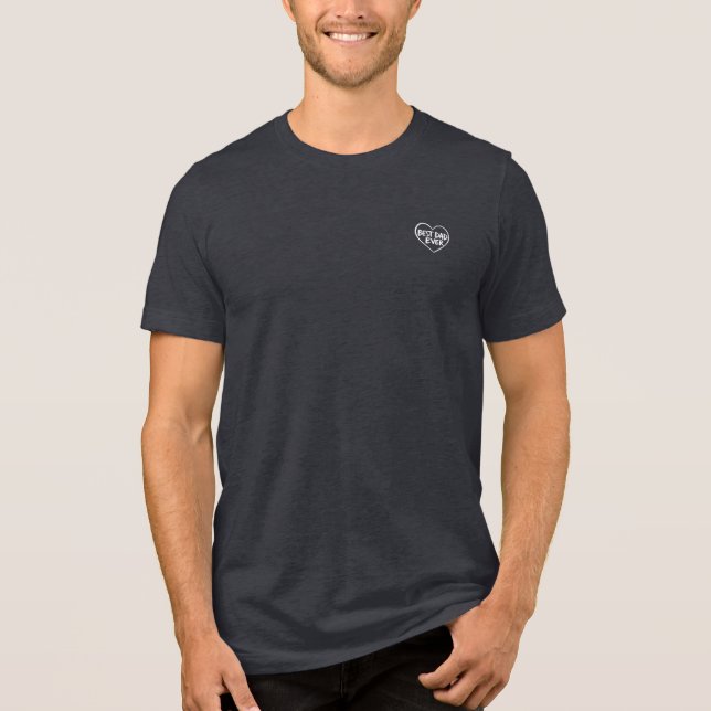 T-shirt En Tri-matière Design cardiaque classique "meilleur papa jamais" (Recto)