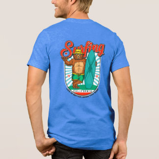 T-shirt En Tri-matière Design graphique de l'ours de surf de Californie