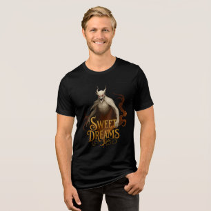 T-shirt En Tri-matière Dessin de l'horreur démon "Sweet Dreams" en or