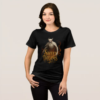 T-shirt En Tri-matière Dessin de l'horreur démon "Sweet Dreams" en or