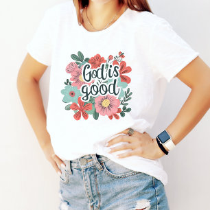 T-shirt En Tri-matière Dieu est bon, les femmes basées sur la foi