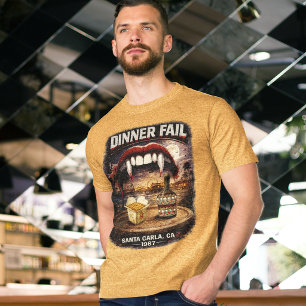 T-shirt En Tri-matière Dîner Raté Hommes Bella+Canvas Foncé
