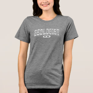 T-shirt En Tri-matière Diplômé en géologie (version texte blanc)