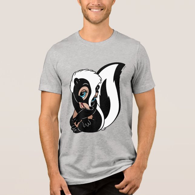 T-shirt En Tri-matière Disney Bambi Flower assis (Recto)