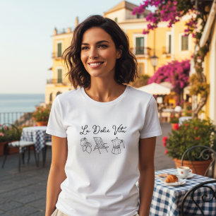 T-shirt En Tri-matière Doodles d'été italien Dolce Vita