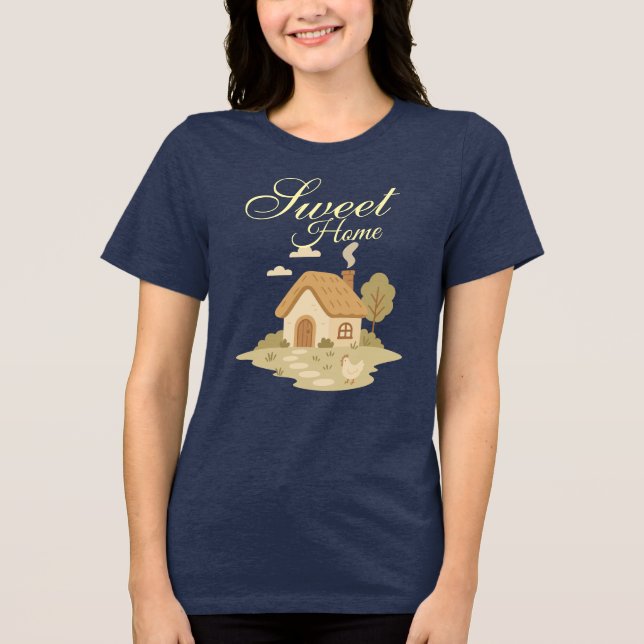 T-shirt En Tri-matière Douce Maison  (Recto)