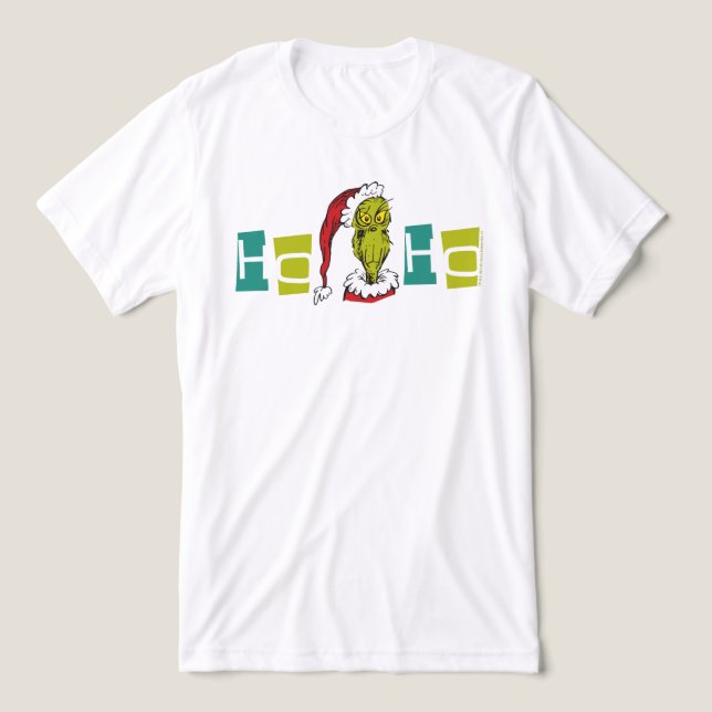T-shirt En Tri-matière Dr Seuss | The Grinch - Ho Ho Ho (Design Recto)