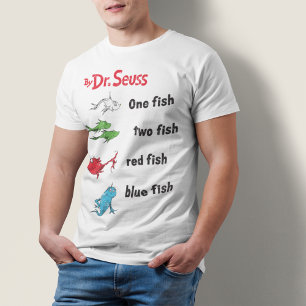 T-shirt En Tri-matière Dr Seuss   Un poisson deux poissons - Vintage