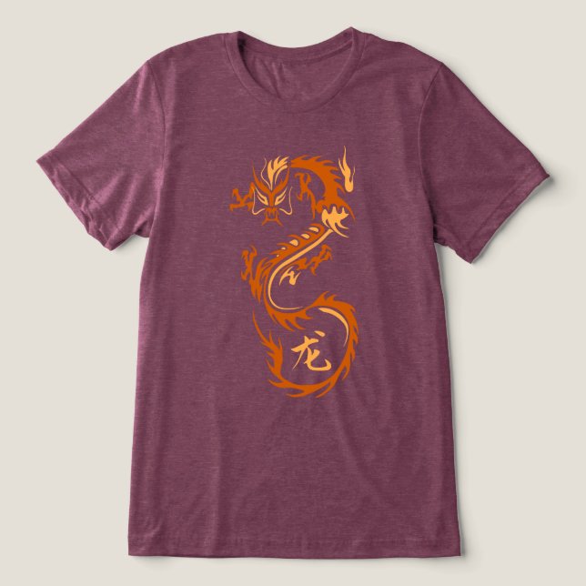 T-shirt En Tri-matière Dragon chinois moderne (Design Recto)