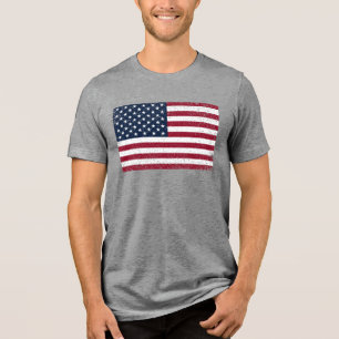 T-shirt En Tri-matière Drapeau américain en détresse graphique vintage US