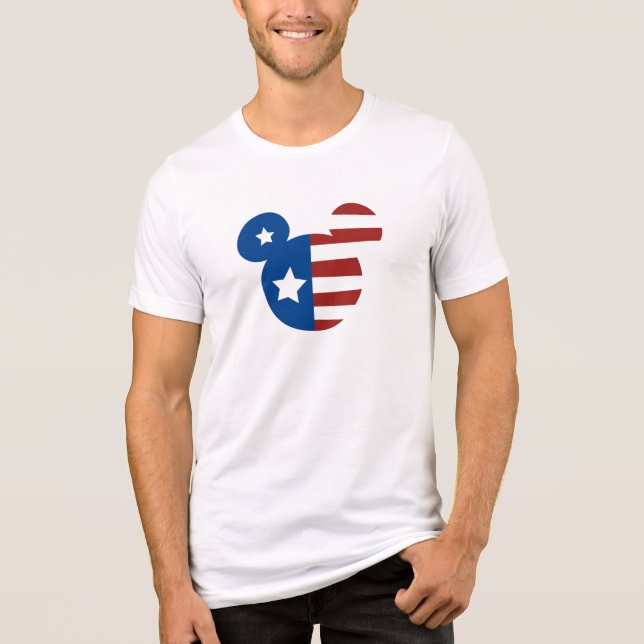 T-shirt En Tri-matière Drapeau américain Mickey Patriotique (Recto)