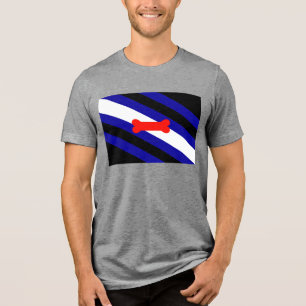 T-shirt En Tri-matière Drapeau de fierté de jeu de chiots de SlipperyJoe 
