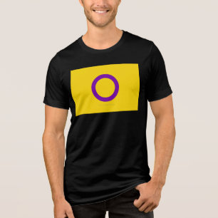 T-shirt En Tri-matière Drapeau de fierté intersexe de SlipperyJoe's fond