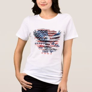T-shirt En Tri-matière Drapeau et aigle des États-Unis. Indépendance