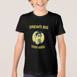 T-shirt En Tri-matière Dream Big Work Hard Motivational Retour à l'école