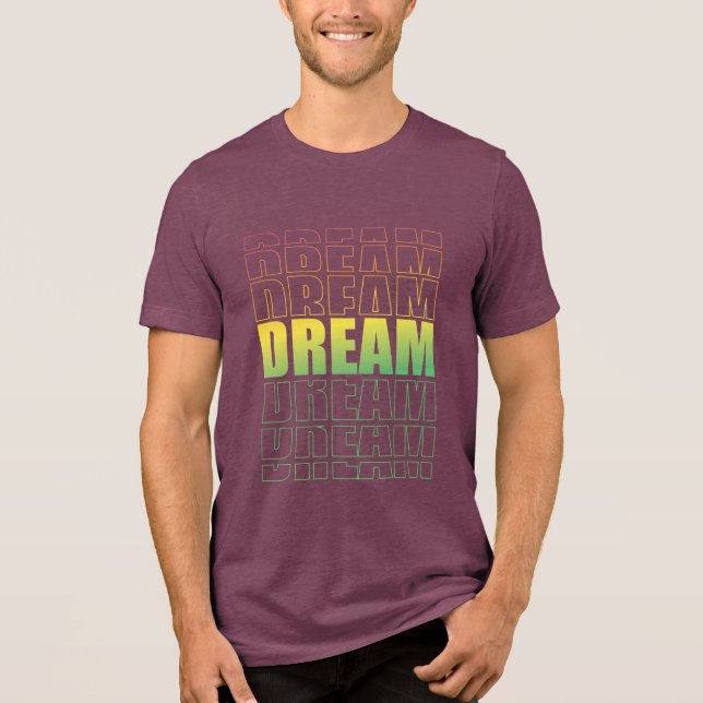 T-shirt En Tri-matière Dream Typography – Gradient Aesthetic Motivational (Recto)