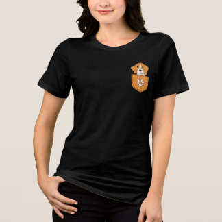 T-shirt En Tri-matière Drôle Chien Beagle Dans La Poche