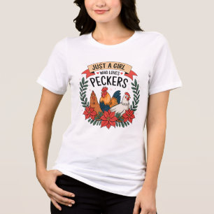 T-shirt En Tri-matière Drôle dame de poulet