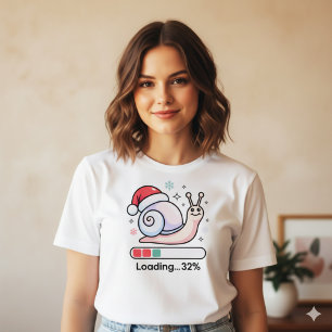 T-shirt En Tri-matière Drôle de Noël de l'escargot paresseux pastel Charg